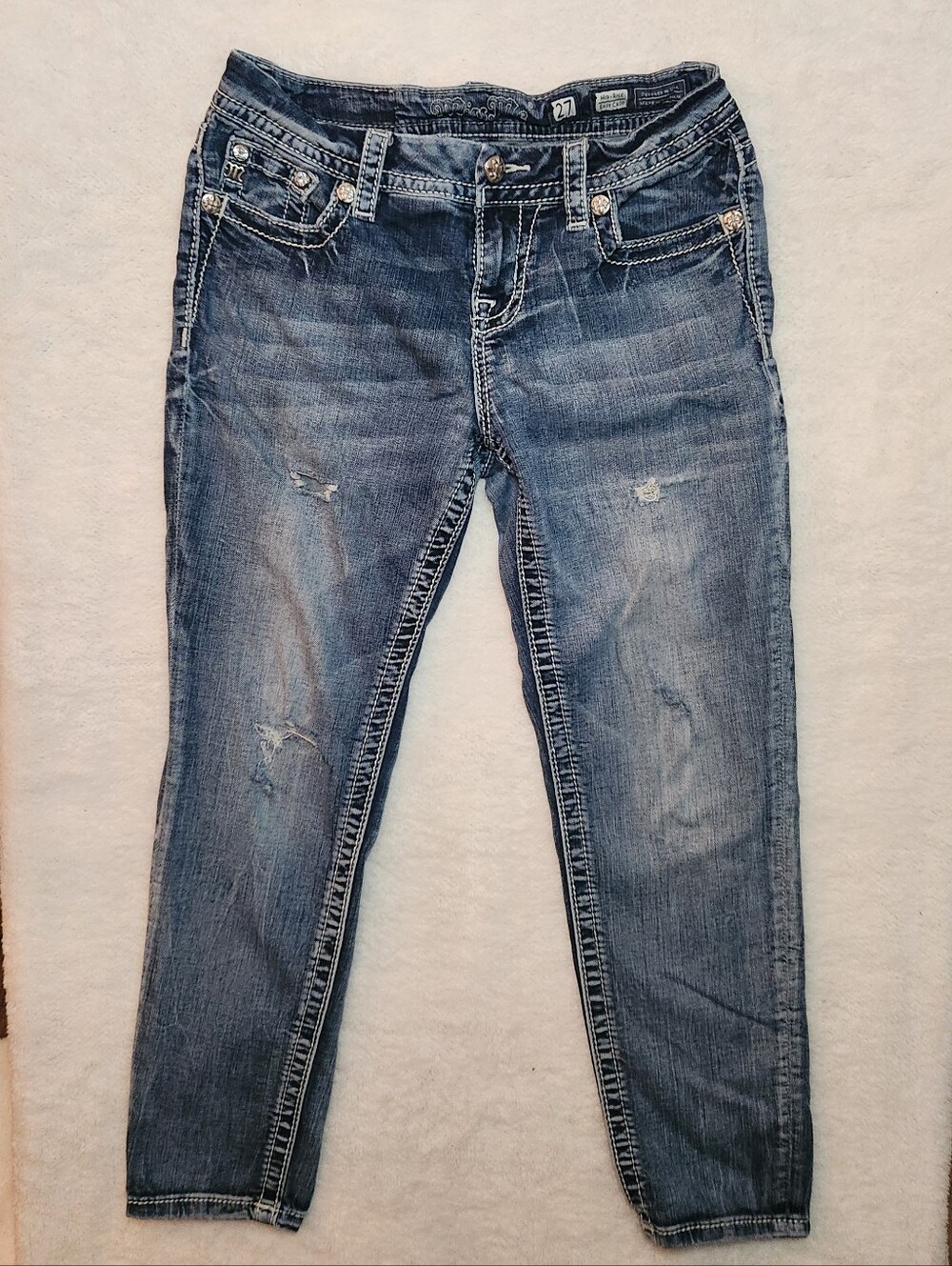 Miss Me Distressed Women’s Cropped Jeans Size 27